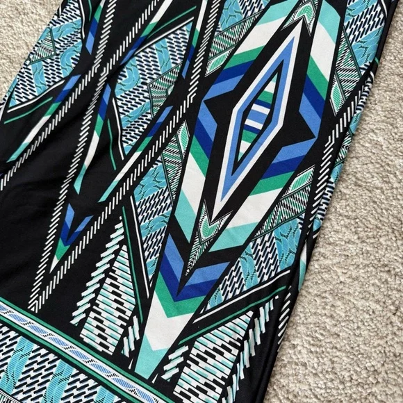 Sunny Leigh Multicolor Geometric Women's Wide-Leg Pants - Picture 4 of 9